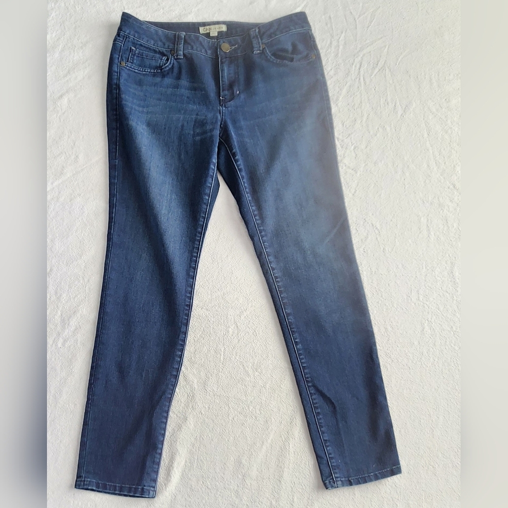 Cabi Jeans Size 8 Measured 32x29 Skinny Classic Y2K Blue Denim Womens